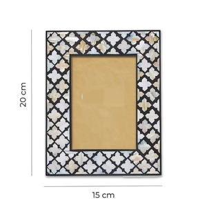 Best Seller Handmade Vertical Tabletop Mother of Pearl Inlay Photo <b>Frame</b> with Eye-catching Inlay Design - Product Image 5