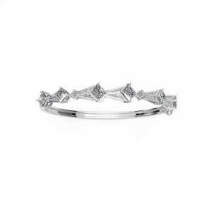 Brazalete de Oro Amarillo de 14K con Diamantes Cultivados en Laboratorio en Forma de Cometa Geométrica - Joyería para Fiestas de Compromiso y Regalos - Product Image 6