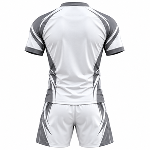 Ensembles de shorts et maillots de rugby sur mesure, légers, respirants, en polyester, uniformes sportifs avec impression par sublimation pour les équipes - Product Image 3