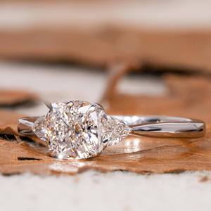 Premium <b>Cross</b> Design <b>Ring</b> with Moissanite and Lab Grown Diamond Rose Gold Finish Anniversary Jewelry - Product Image 6