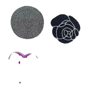 แผ่นรองแก้วคริสตัลลายมะกอก ดีไซน์โดดเด่น ประดับลูกปัด สำหรับใช้ในบ้าน สำนักงาน งานแต่งงาน งานเลี้ยง - Product Image 1