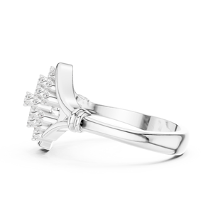Bague de luxe vintage en argent avec grappe de diamants certifiée IGI, géométrique, pour femme, idéale pour mariage, fiançailles, anniversaire, fête, cadeau, bijoux fins - Product Image 4
