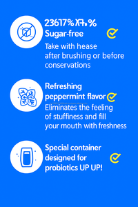 Lozenges โปรไบโอติกทางทันตกรรมปราศจากน้ำตาลสำหรับลมหายใจที่สดชื่นฟันสุขภาพฟันและเหงือก30นับ - Product Image 4