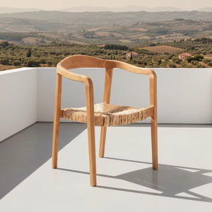 Silla de Comedor para Exteriores Shine, Moderna, Minimalista, de Lujo, de Madera de Teca, Muebles para Restaurantes y Hoteles, Ecológica, Hecha en Indonesia - Product Image 1