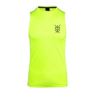 Camiseta sin mangas transpirable para hombre con diseño de logotipo personalizado para venta en línea al por mayor, ropa deportiva de color sólido para hombre. - Product Image 1
