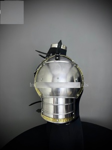 Armadura de Caballero Antigua de Acero Plateado con Cristales, Pechera Completa, Protectores de Brazos, Capucha de Malla, Estilo Medieval Gótico, Disfraz de Cosplay - Product Image 6