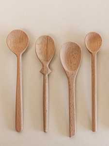 Cuchara de madera de mango para servir, mesa de comedor, té, café, sopa, cuchara para bebé, cuchara de madera para comer, mezclar, agitar, cuchara pequeña, mini cuchara de madera - Product Image 5