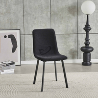 Premium Samt Modernes Esszimmer-Set 6 Stühle Esstisch für Heim Möbel Hotel Apartment Nutzung mit Metallbeinen