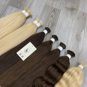 Nueva Llegada Cutícula Alineada Natural Recto Rubio Ondulado Doble Dibujado A Granel Cabello Humano - Product Image 2