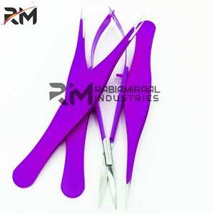 Pince à épiler pour sourcils RMI Purple Powder Color et Silver Pointed Tip, en acier inoxydable, durable, style moderne - Product Image 6