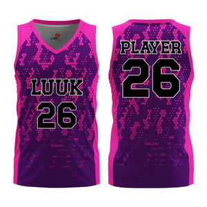 Custom <b>Heat</b> Transfer Printed Logo Breathable Moisture Wicking Quick Dry Plus Size Sleeveless V Neck Men's Basketball Jersey - Product Image 3
