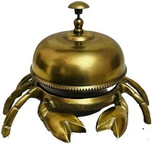Brass Table <b>Bell</b> Hotel Reception <b>Bell</b> Office School Service <b>Bell</b> Vintage Antique Brass Desktop <b>Calling</b> <b>Bell</b> Desk Service <b>Bell</b> 5 - Product Image 2