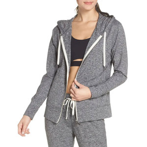 Custom Wholesale Heather Grey Zip Up Hoodie Men Women Full Zip Sweatshirt Casual Sportswear Athleisure Hooded <b>Jacket</b> Outerwear - Product Image 2