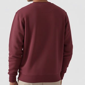 Pulls molletonnés oversize à col rond, color block, personnalisés, pour hommes - Product Image 2