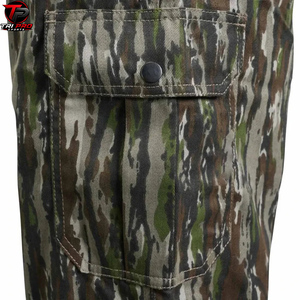 Salopette de chasse verticale camouflage pour homme, avec bretelles réglables, boucles, poche poitrine et double rabat latéral cargo - Product Image 5