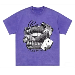 Camiseta de Hombre Estilo Vintage de Algodón Premium Desgastado, Hecha a Medida, con Lavado Ácido, para el Mercado Estadounidense, 2026 - Product Image 4