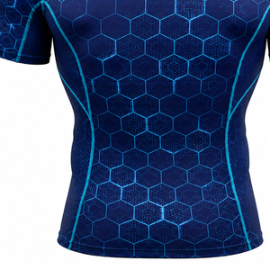 Camiseta Deportiva de Compresión UPF para Hombre, Transpirable, de Secado Rápido, para Entrenamiento, Running, Gimnasio, Natación y Surf - Product Image 5