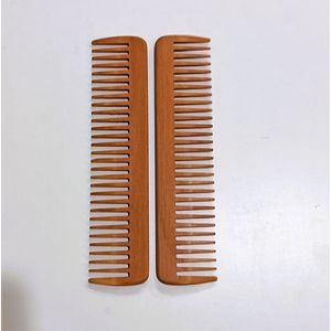 Peigne démêlant en bois de neem à finition naturelle, outil de coiffage en bois avec fonction antistatique pour tous les types de cheveux - Product Image 3
