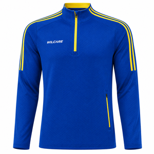 Chaqueta Deportiva WILCARE para Hombre, Negra y Naranja, con Media Cremallera, Manga Larga, Transpirable, de Poliéster, para Actividades al Aire Libre - Product Image 6