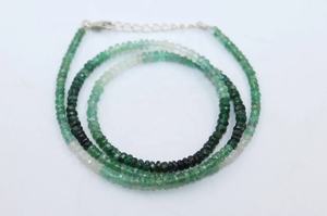 New Arrival Handmade 3MM Natural Shaded <b>Emerald</b> Faceted Rondelle <b>Necklace</b> Stone Beads Gift for Her - Product Image 6
