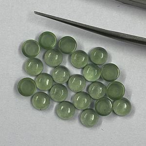 Cabochons ronds lisses en serpentine verte naturelle de 8mm en gros pierres précieuses en vrac du fabricant fournisseur produits tendance 2025 - Product Image 2