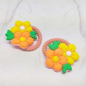Colorful Plastic Decorative Floral Hair <b>Ties</b> for School Birthday Celebrations & More Occasions - Product Image 4