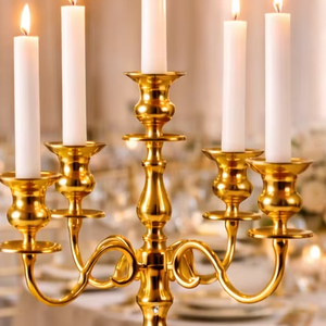 Centres de table de mariage en gros, bougeoirs dorés en gros, fournisseur de décorations événementielles, fournisseur de décorations de mariage - Product Image 3