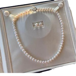 Collar de Perlas de Agua Dulce Blancas de Zhuji, 3.5-4 mm, Versátil, Inyección de Oro de 14k, Luz Intensa, Microdefectos Extremos - Product Image 5