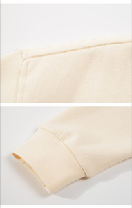 เสื้อฮู้ดลำลองแบบหลวมมีฮู้ดลำลองปักลายด้วยผ้าฟลีซถักแบบมียี่ห้อ - Product Image 4