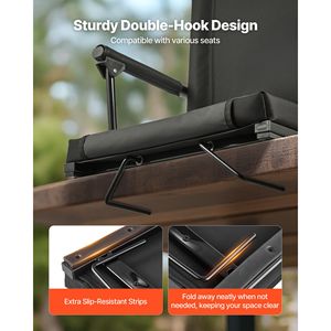 Sedile Portatile da Stadio con Supporto per Spalle, Cuscino Spesso e Braccioli, Sedia a Panca per Uso su Gradinate - Product Image 4