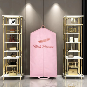 Sac de vêtements pliable en mousseline 100 % coton de haute qualité avec logo personnalisé et fermeture éclair pour usage promotionnel - Product Image 1