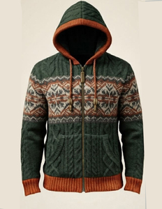 Fabricant de sweats à capuche tricotés épais personnalisés à marque privée, vente en gros de sweats à capuche thermiques doublés en polaire - Product Image 2