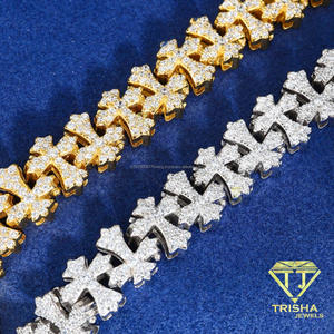 Pulsera Cubana Estilo Iced al por Mayor con Diseño de Eslabones Gruesos para Marcas de Joyería de Moda Masculina y Colecciones Minoristas - Product Image 4