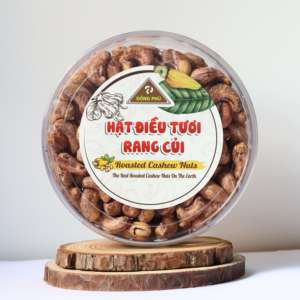 Noix de cajou grillées non décortiquées de qualité supérieure du Vietnam, 500 g, bio, W240, beurrées et salées, dans une boîte ronde - Fabriqué en usine au Vietnam - Product Image 4
