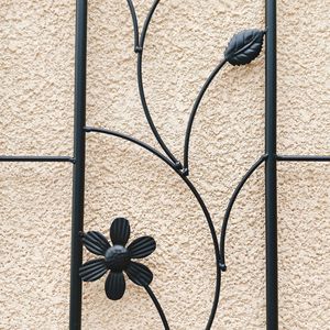 2 Pack 86.7\" X 19.7\" Black Metal Garden <b>Trellis</b> Rustproof Outdoor <b>Flower</b> Support for Climbing Plants Fence & Gate - Product Image 4