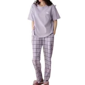 Conjunto de Pijama de Invierno de Algodón para Mujer, 2 Piezas, Manga Larga, Ropa de Dormir, Fabricante y Proveedor Mayorista OEM - Product Image 2