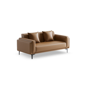 Ensemble de canapés sectionnels inclinables en cuir avec dossier réglable et coussins moelleux pour salon - Product Image 4