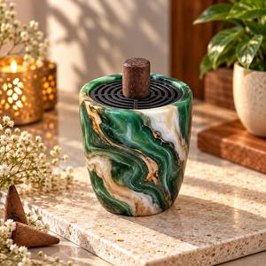 Brûleur à Bakhoor en Résine et Bois Style Arabe, Porte-Encens Oud Traditionnel, Artisanat Religieux, Prix de Gros, Décoration de Luxe pour la Maison, Cadeau - Product Image 1