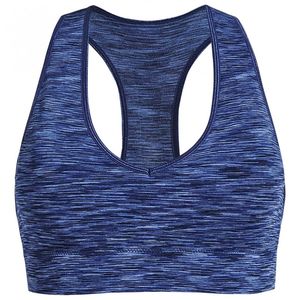 High Quality Women's Plus Size Breathable Lightweight Quick Dry Light Support Seamless Racerback U-NECK Spandex/<b>Nylon</b> Sports Bra - Product Image 4