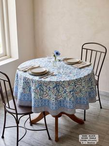Export Quality <b>Round</b> <b>Table</b> Cover Decorative Cotton <b>Tablecloth</b> <b>for</b> Dining <b>Table</b> Home and Restaurant Available In Bulk Quantity - Product Image 5