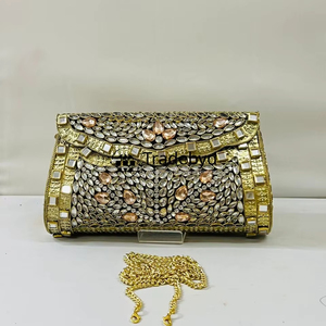 Sac à main en métal de luxe fait main pour soirée, mariage, pochette de créateur haut de gamme, élégante, durable, tendance Tradebyd - Product Image 1