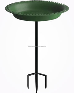 Baño para pájaros de metal de alta calidad para exteriores, accesorio de jardín con construcción duradera y acabado resistente a la intemperie, ideal para atraer aves. - Product Image 4