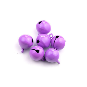 Campanello Ilan Cascabel 14 mm laccato viola, set da 6 pezzi per la creazione di gioielli artigianali - Product Image 2