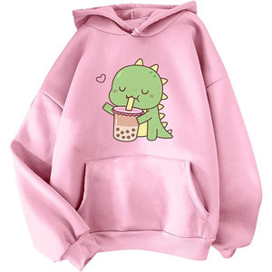Spring Summer Collection Casual Printed Knitted Women's Hooded Loose Short-Sleeved <b>Zipper</b> - Product Image 6