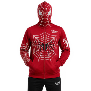 Sudadera con Capucha de Alta Calidad para Invierno, Diseño de Araña, 100% Algodón, Teñido Liso, Personalizada, con Dobladillo sin Cordón - Product Image 3
