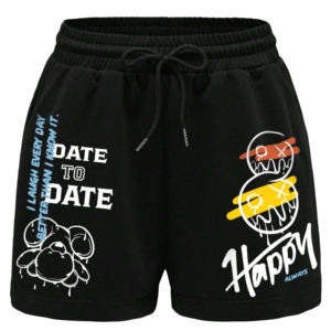 Shorts de course ajustés à cordon de serrage pour hommes, couleur unie, taille mi-haute, logo frontal, tissu Oxford respirant et anti-transpiration - Product Image 1