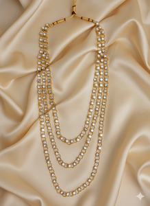 Elegant Bollywood Style Combo <b>Set</b> Long Mala Choker Necklace Maang Tikka Earrings <b>Gold</b> Plated White Zircon Wedding <b>Set</b> - Product Image 4