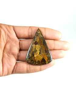 Cabochon en bronzite naturelle, pierre précieuse brune polie, pierres lâches de formes variées, lot en gros pour la fabrication de bijoux - Product Image 6