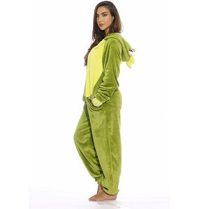 Latest Design Solid Pattern <b>Womens</b> Fleece Onesie Plus Size Footed Breathable <b>Thermal</b> 100% Cotton High Quality Relaxation Front - Product Image 4