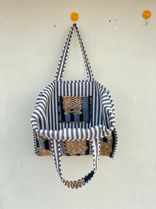 Bolso Tote Acolchado Vintage de Color Sólido, Ligero, con Parches, Gran Capacidad, Forro de Algodón Suave, Bolso de Hombro para Mujer, Venta al Por Mayor - Product Image 4